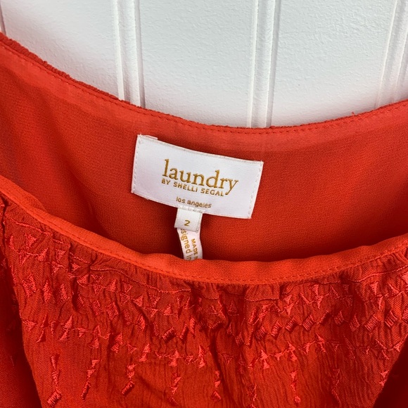 Laundry by Shelli Segal Tangerine Orange Shift Dress - Picture 6 of 10